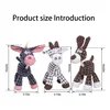 Funny Pet Toy Donkey Shape Corduroy Chew Toys for Dogs Puppy Squeaker Squeaky Plush Bone Molar Dog Toy Training Pets Supplies 2