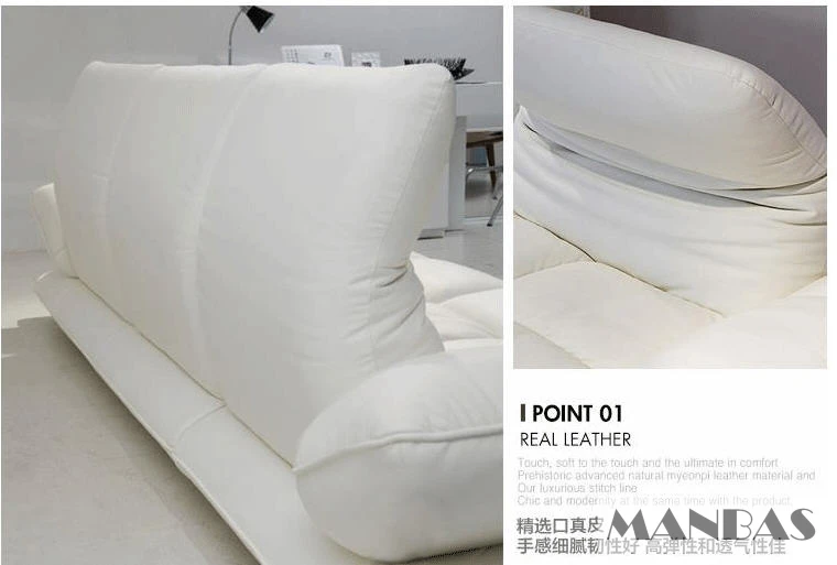 Elegant Italian Leather Couch for Living Room Sofas Sets with Adjustable Headrests and Armrests Genuine Leather Sectional Sofa