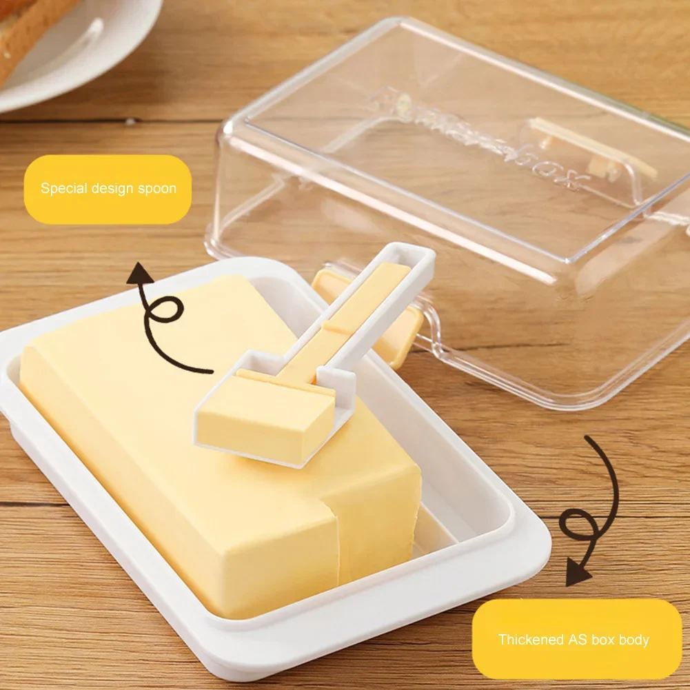 Butter Dish with Cover Countertop Butter Box for Home Cheese Storage Box Fresh-keeping with Cutter Slicer