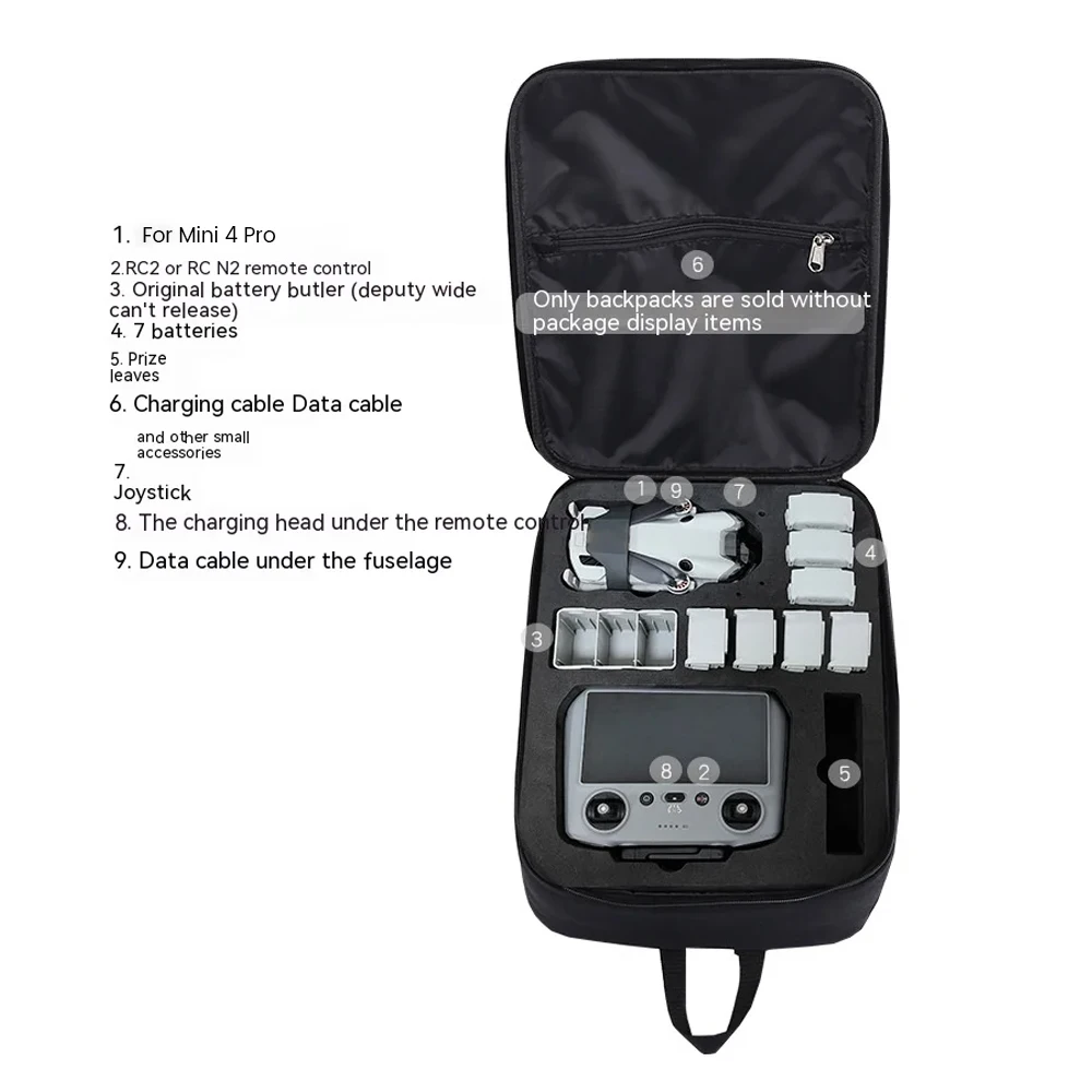 Drone Backpack drone accessories drone storage bag drone storage case For DJI Mini 4 Pro DJI RC 2/RC N2