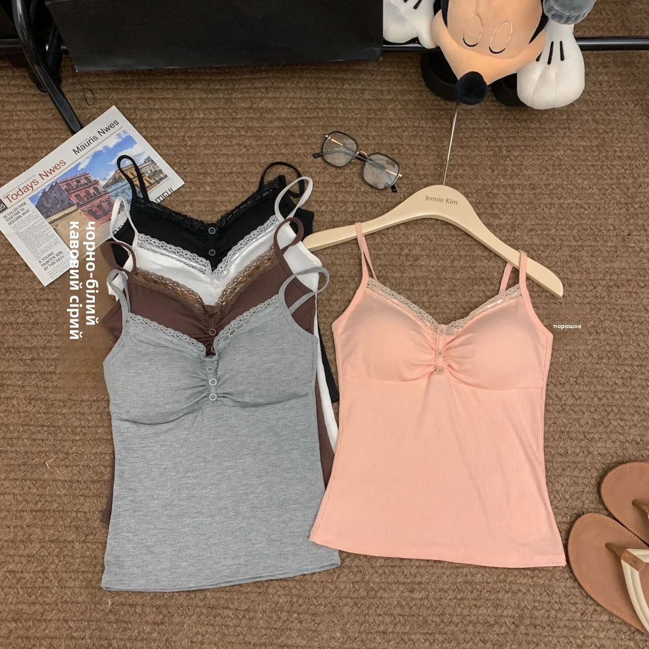 Women's White Lace Padded Crop Top