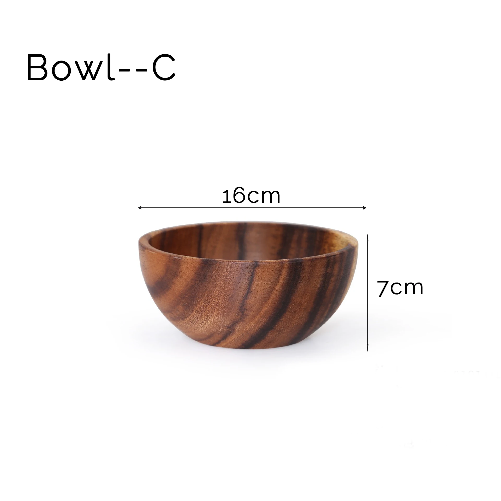 وعاء سلطة الفاكهة الخشبي، وعاء الأرز على الطراز ال...