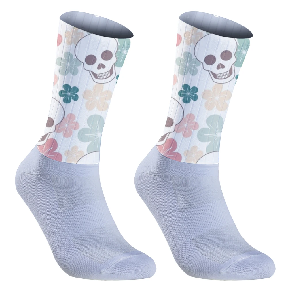 Skull pattern Sport Socks Unisex Cycling Socks Men Outdoor Sports Bike Footwear for Road Bike sports socks cycling socks fitness sports socks sport socks