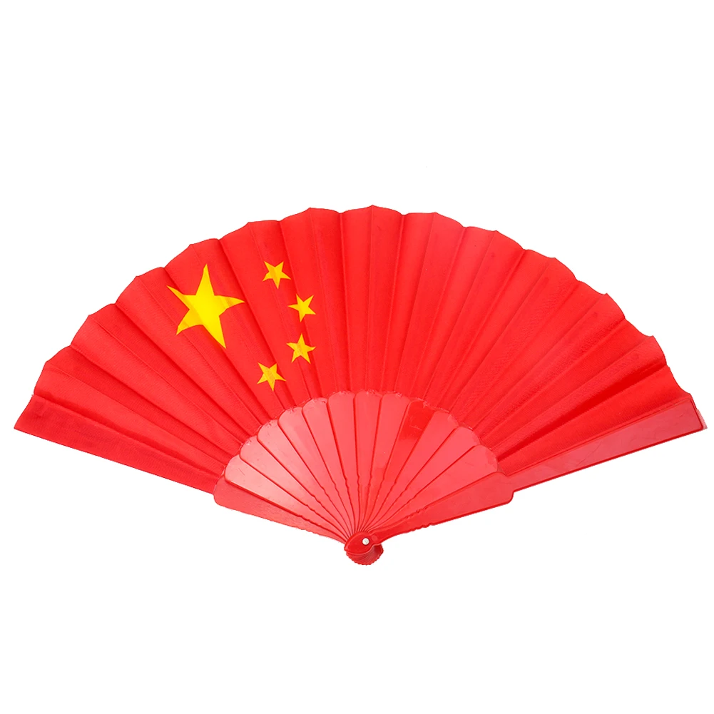 

Muy Bien Chinese Folding Hand Held Fan Pentagram Pattern DIY Party Wedding Decoration Home Decoration Dance Hand Fan Photo Props