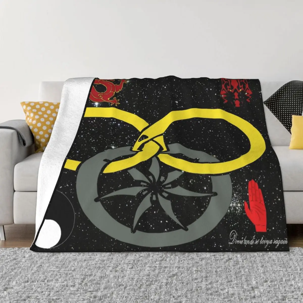 

Wheel of Time - Tel'aran'rhiod and symbols Throw Blanket heavy blanket to sleep Soft Blanket furry Decorative Bed Blankets