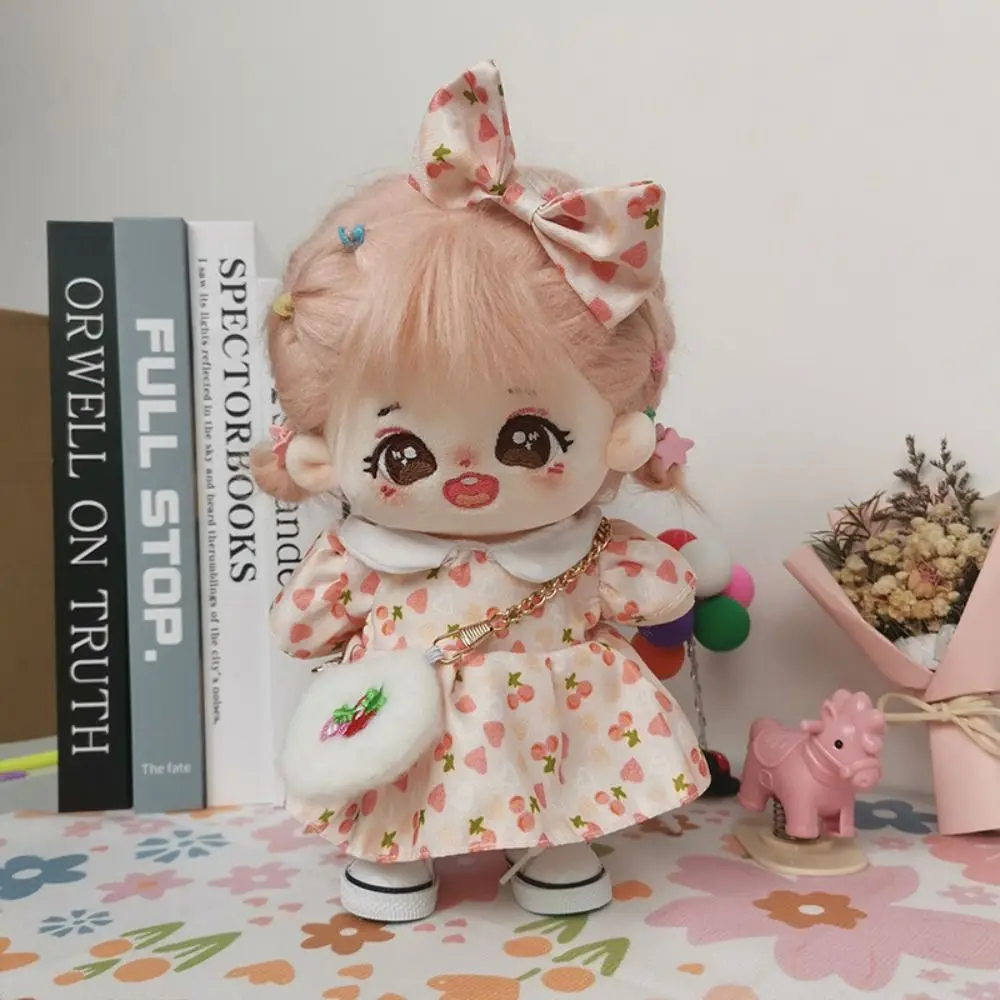 

20cm Cotton Doll Clothes Toy Glasses Dress Doll Cloth Accessories Small Crossbody Bag No Attributes Dolls Clothes