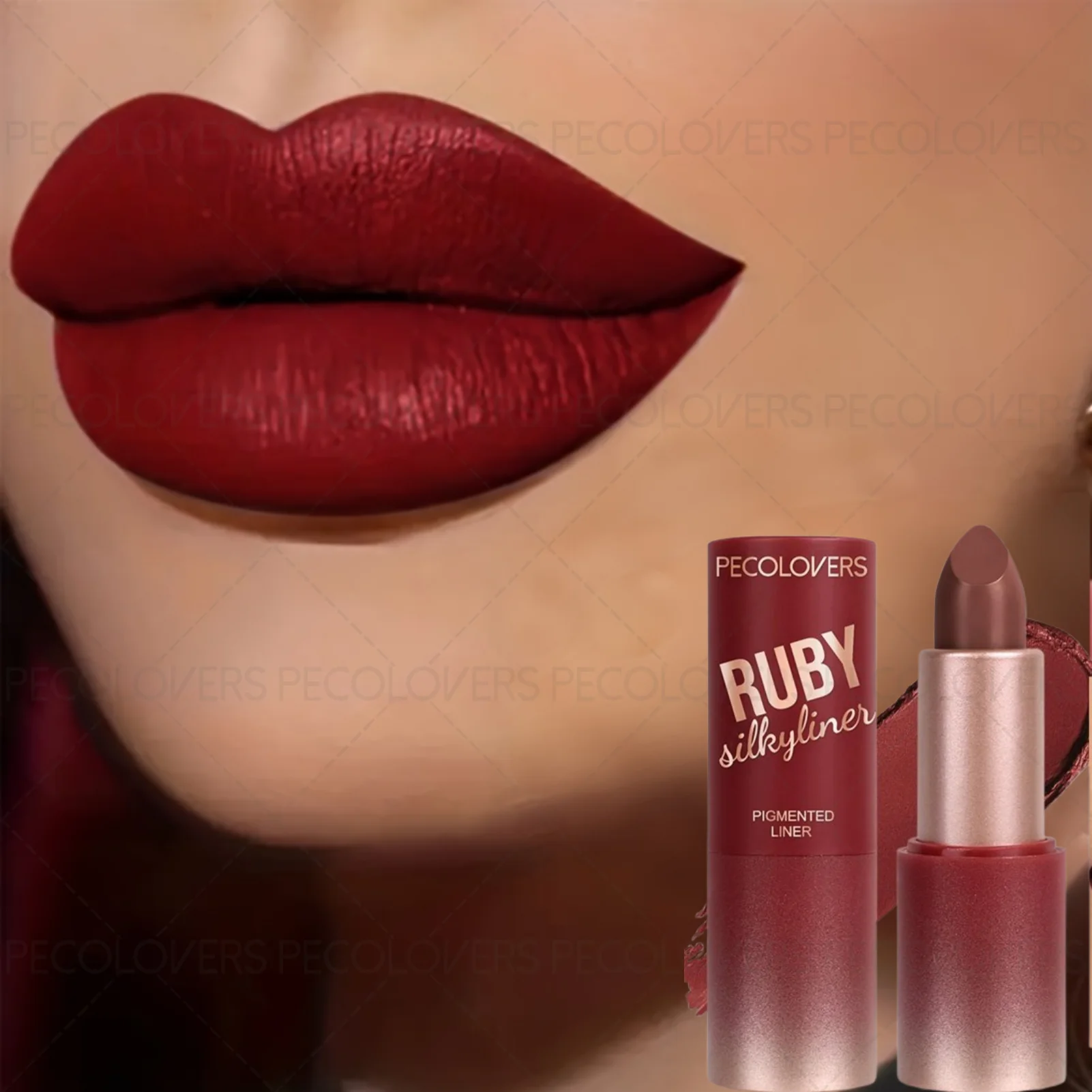 Pecolover matt sammetslent läppstift vattenfast lipgloss_voghion.com