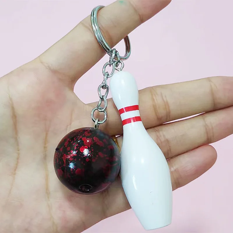 Bowling Ball Model Keychain Creativity Bag Pendent Competition