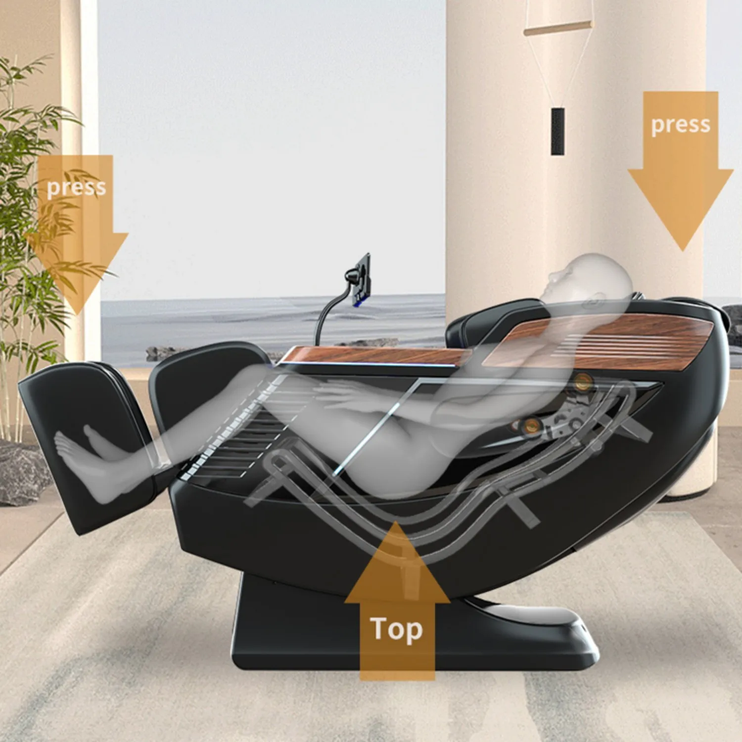 Massage Chair Full Body Zero Gravity Massage Chair Foot Roller 3 Year Warranty Massage Chair Electric Neck Chair Heating Massage 4
