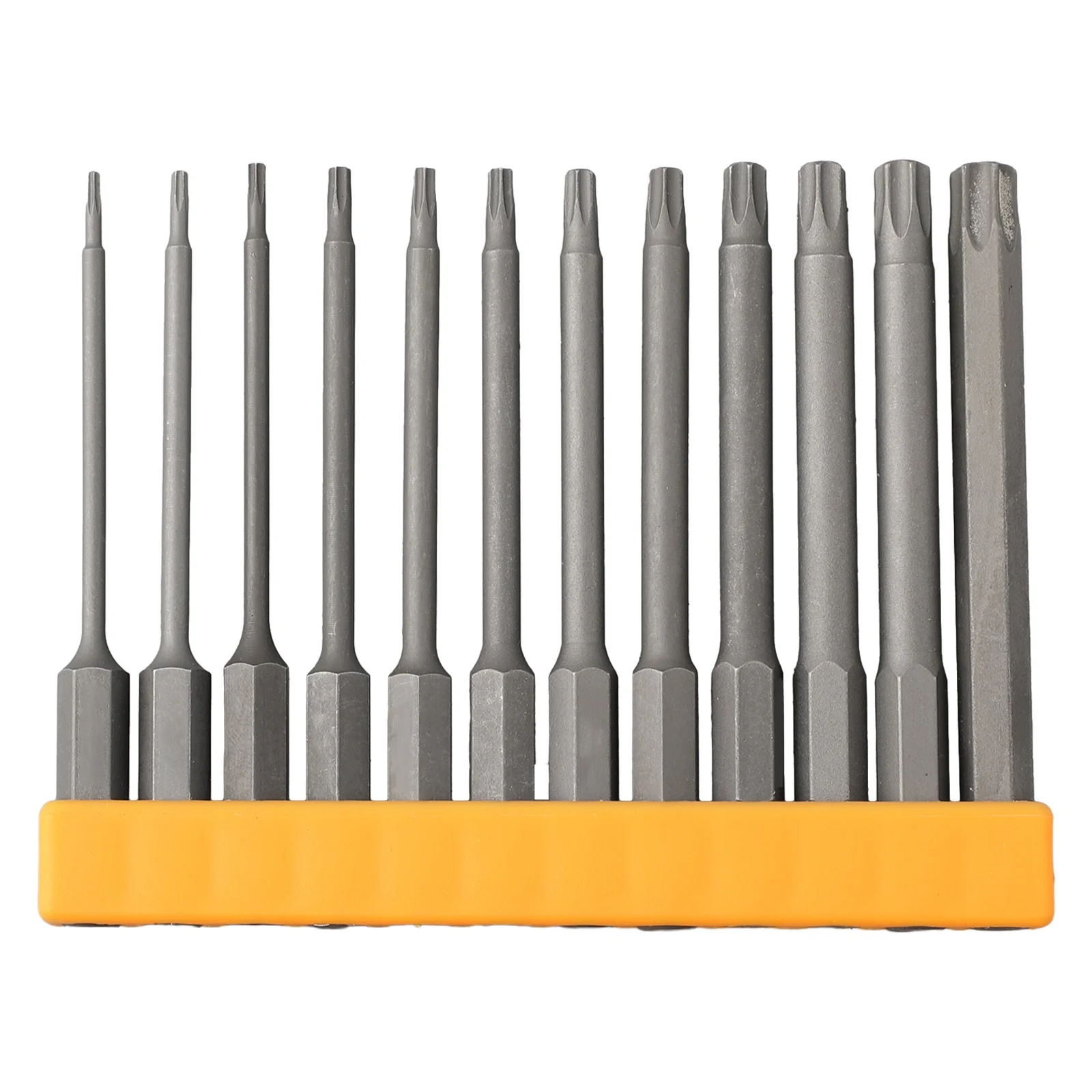 

Отвертка Torx T5 T10 T15 T20 T30 T40 75 мм, 12 шт., магнитные насадки 1/4, шестигранный хвостовик для электродрели, пневматического инструмента