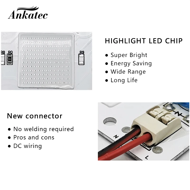 Hot UV 395nm 50w LED High Power Integrated COB Light Source Chip Lamp AC 110V 220V High Power No Driver Required No Soldering