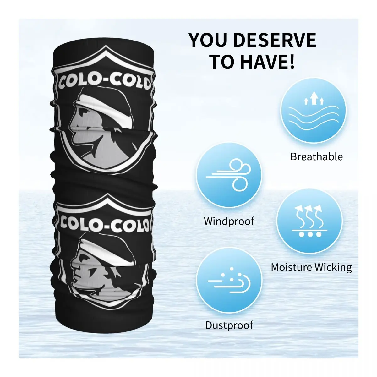 Bandana Neck Gaiter Colo-Colo Modern Design Printed Wrap Scarf Multifunctional Balaclava Outdoor Sports Unisex Adult Winter