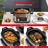 Galanz 8-in-1 Multi Cooker with Air Fry, Sous Vide, Rice, Sauté, Slow Cook, Steam,Roast, & Grill - Removable 8 QT Cooking Bowl 2