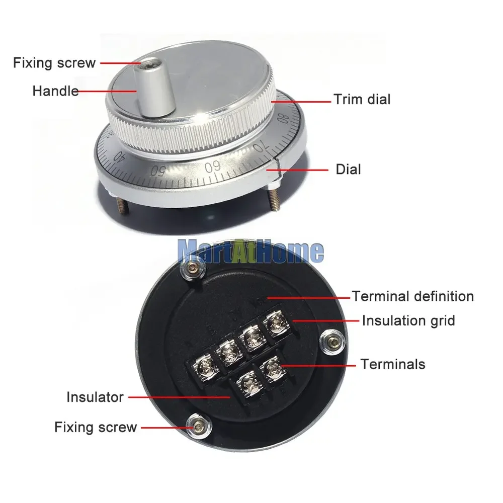 CNC Handwheel Encoder Manual Pulse Generator MPG DC 5V/12V/24V 100PPR 4-pins 6-pins Aluminum cnc handwheel
