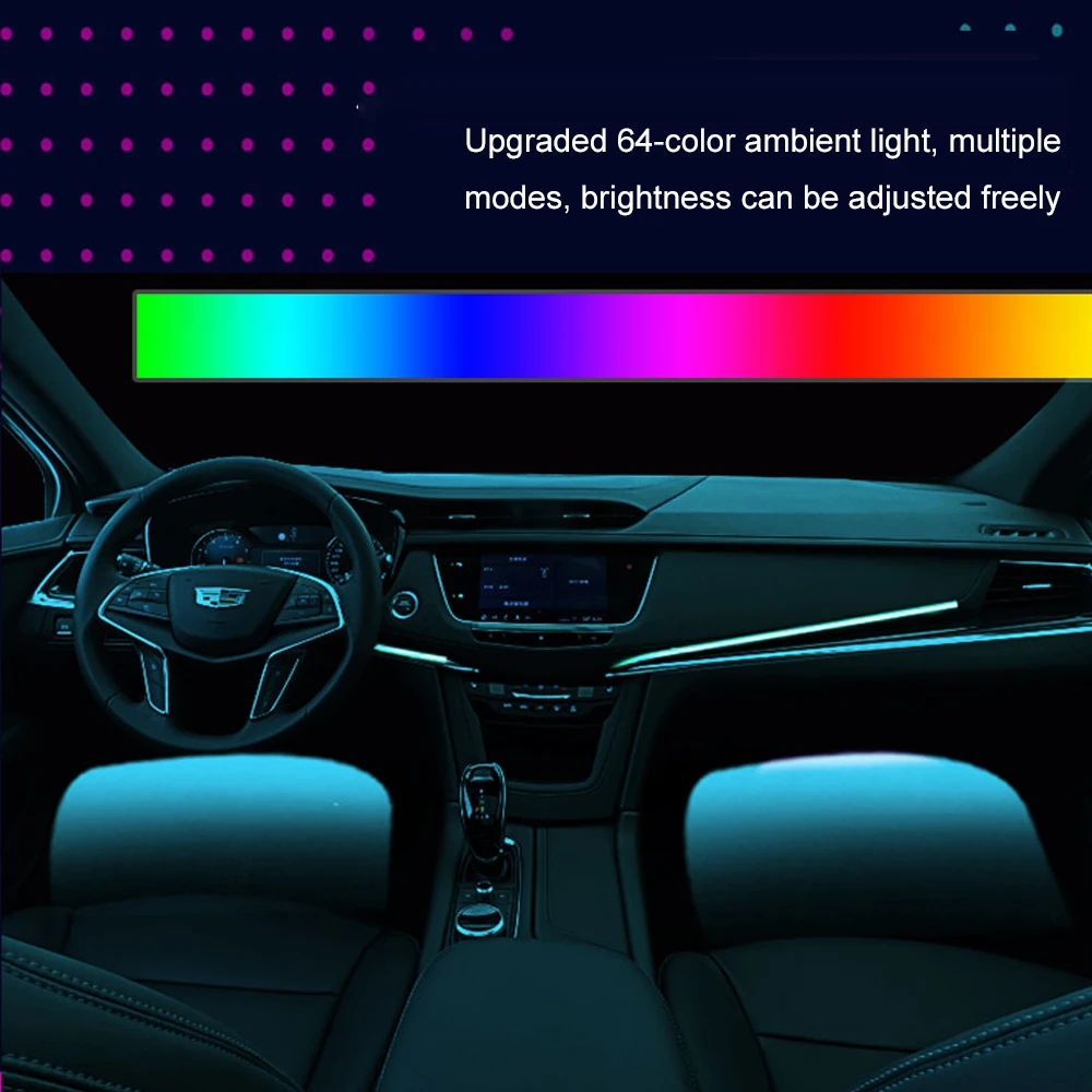 車のアンビエントライト,室内照明,キャデラック用,xt5,xt6,srx