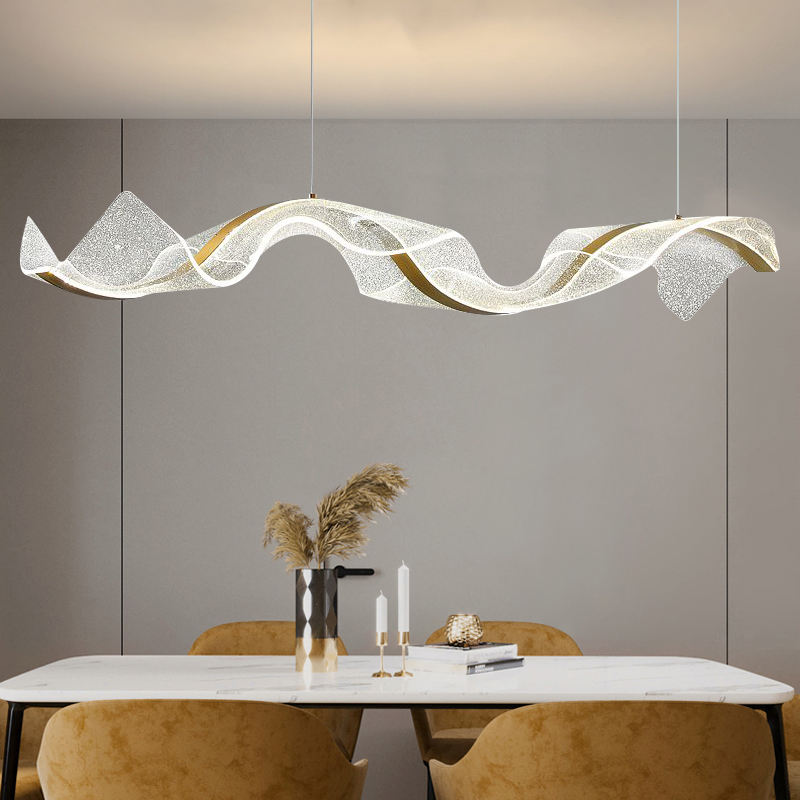 Spectacular Led Pendant Lights 5 Nordic Creative Design Long Wave Led Pendant Lights Restaurant Bar Lamp Dining Room Home Decor