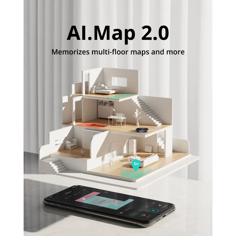 eufy Anker RoboVac X8-Robot Vacuum Pet Hair, iPath Laser Navigation, Twin-Turbine 2000Pa x2 Suction, AI. Map 2.0 Technology