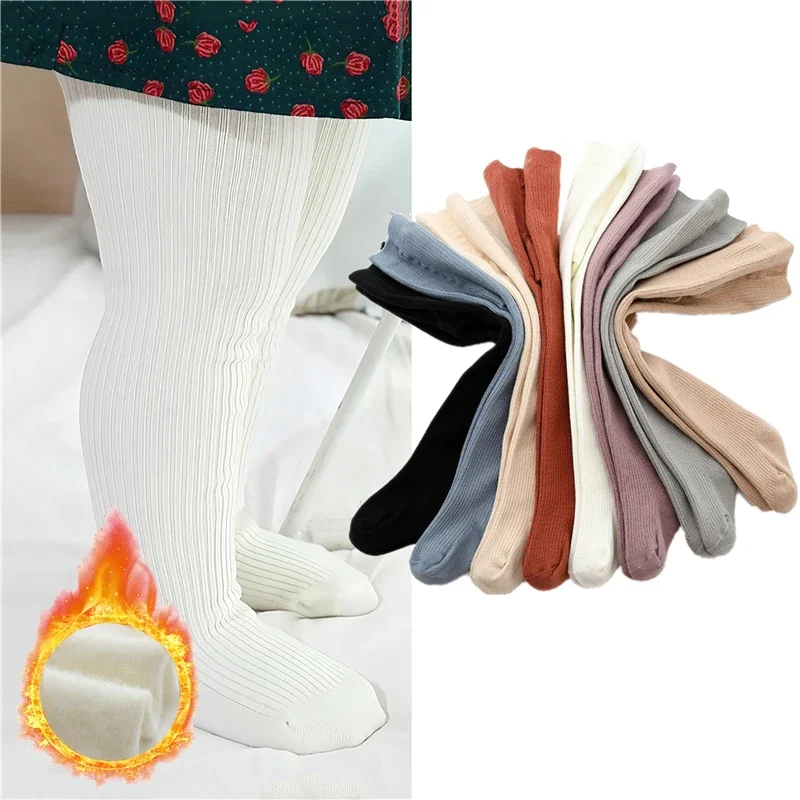 Winter Thicken Girls Tights and Leggings 0-6Yrs Kids Baby Fleece Warm Stockings Girl Pantyhose Autumn Children Clothes