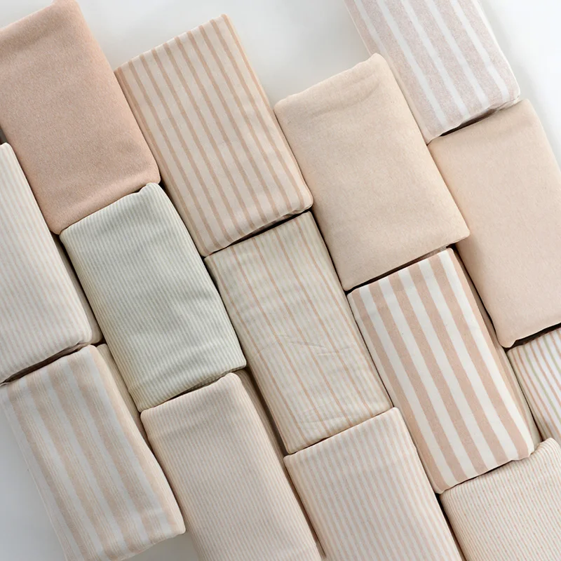 170cm X 50cm Thick Natural Organic Colored Cotton Knitted Fabrics, DIY Clothes, Bedding, Good Moisture Absorption Sewing Cloth