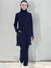 Sporty Muslim Sportswear Women Plain Islamic Clothing Sportswear Pants Tops (contain Hijab)