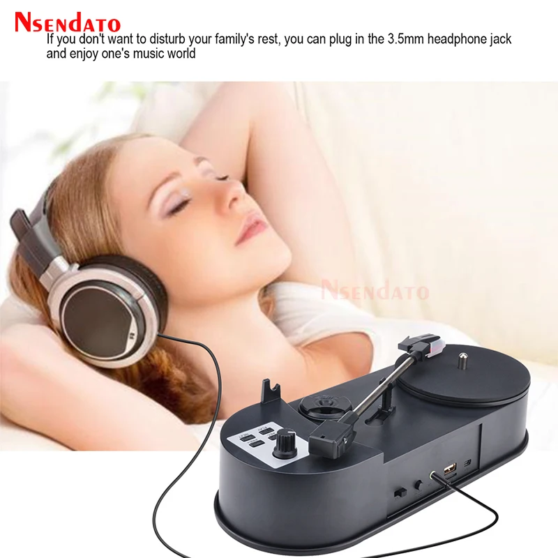 33/45RPM Retro Vinyl Disc Music Audio Record player turntable Converter to MP3 TF Card/USB Turntable Vinyl Disks Player