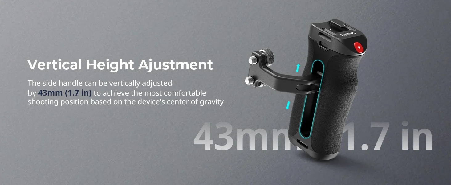 Side Handle with Rec Trigger for Sony A7R V/A7R III /A7 IV/A7S III/FX3 /FX30/A66