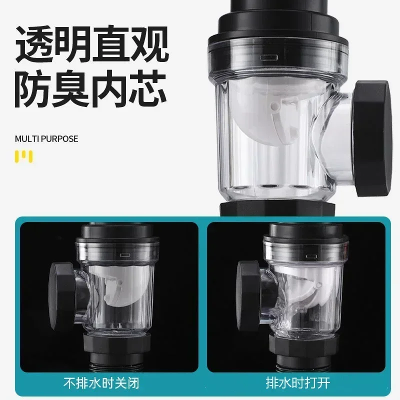 1Pc Kitchen Sink Drain Pipe Flexible Stretchable Deodorant Strainer Pipeline Bathroom Washbasin Anti Blockage Accessories