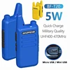 Baofeng BF-T20 5W Walkie Talkie 2PCS Mini USB Charge 1500mAh Portable Two Way Radio Upgrade Of BF-C2 KD-C1 For Hunting Kid’s Toy 2