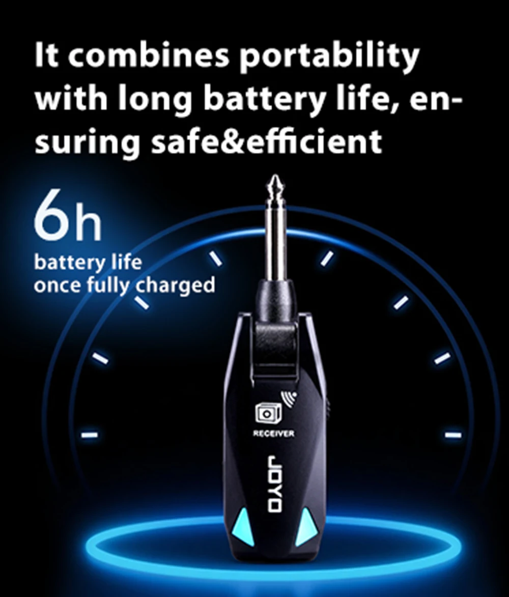 JW-08 Wireless Audio Transmitter Receiver UHF Anti-interference Band 2MS Low Lat