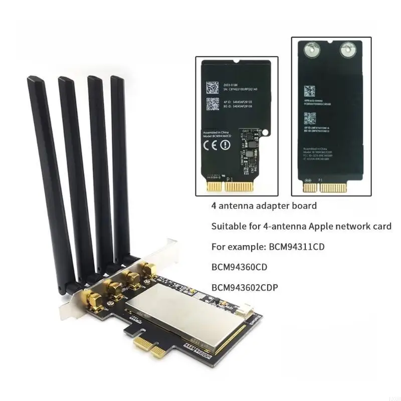 Mini Pci-e To Wireless Wifi Card With Line Wireless Card Bcm94360cd Bcm94331csax To Mini Pci-e-394427