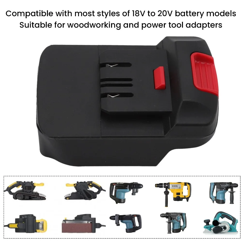 ABS Material Battery Adapter Durable Universal 18V to 20V Converter Short Circuit Protection Portable Battery Adapter
