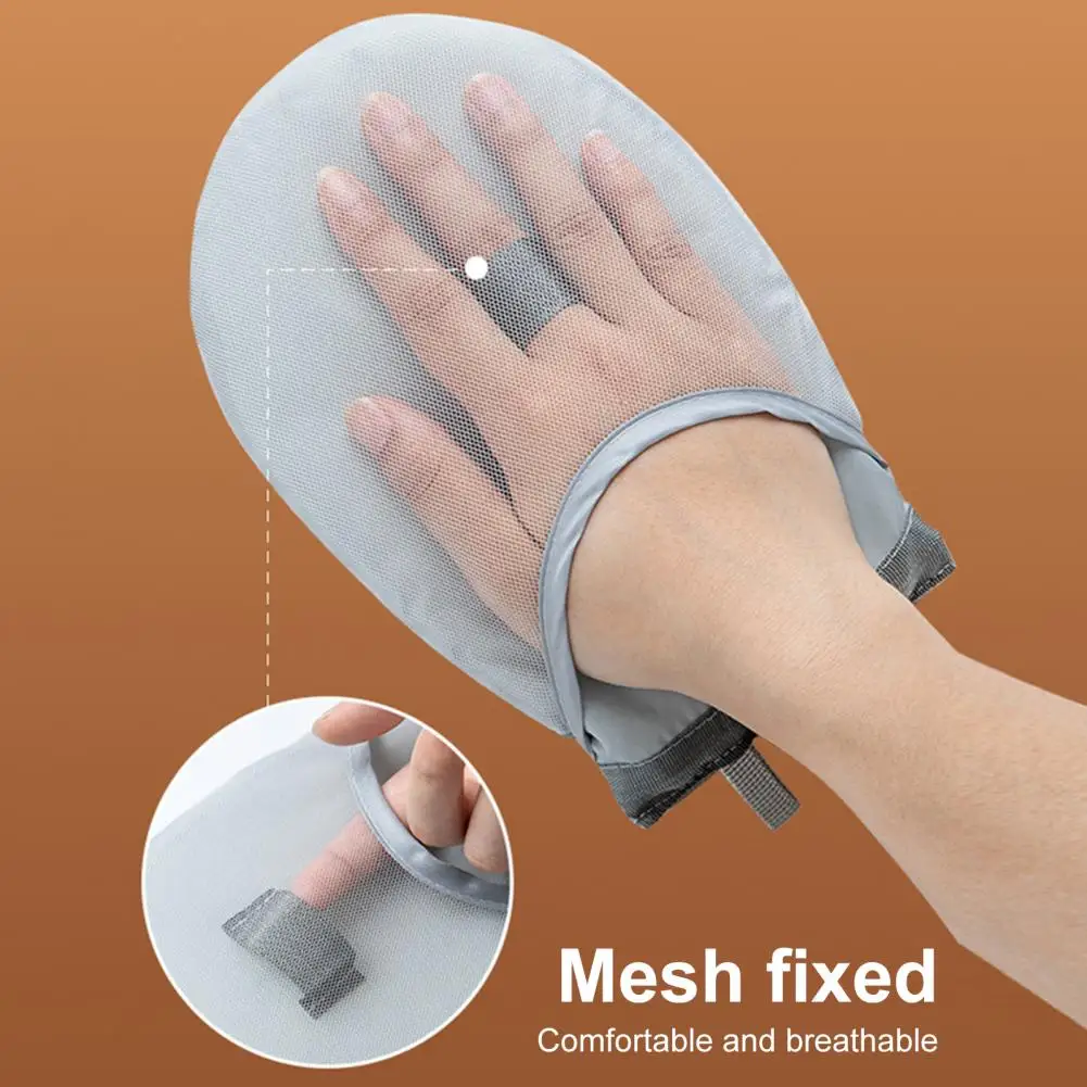 Compact Heat-Resistant Ironing Pad with Grey Garment Steamer Gloves