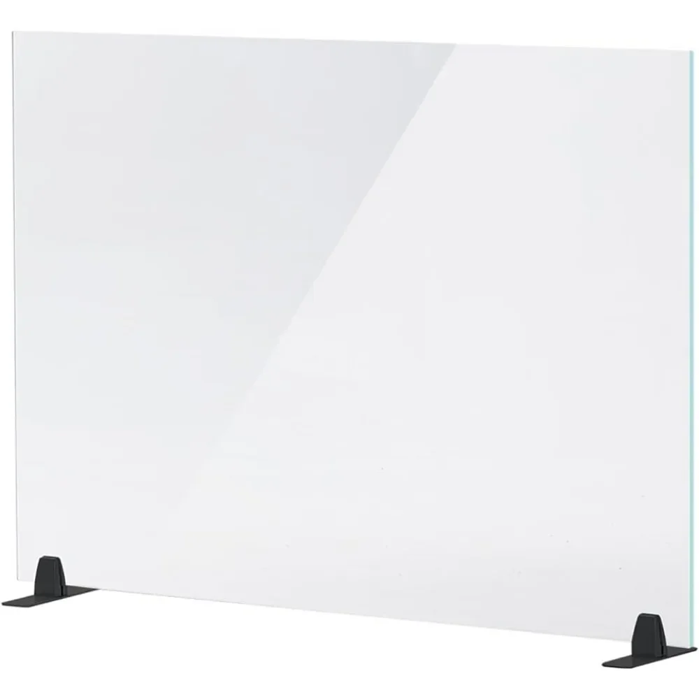 

Room Dividers Panels Decorative Metal Fireplace Screen Freestanding Glass Fireplace Screen With 2 Metal Finishes Desk Partition