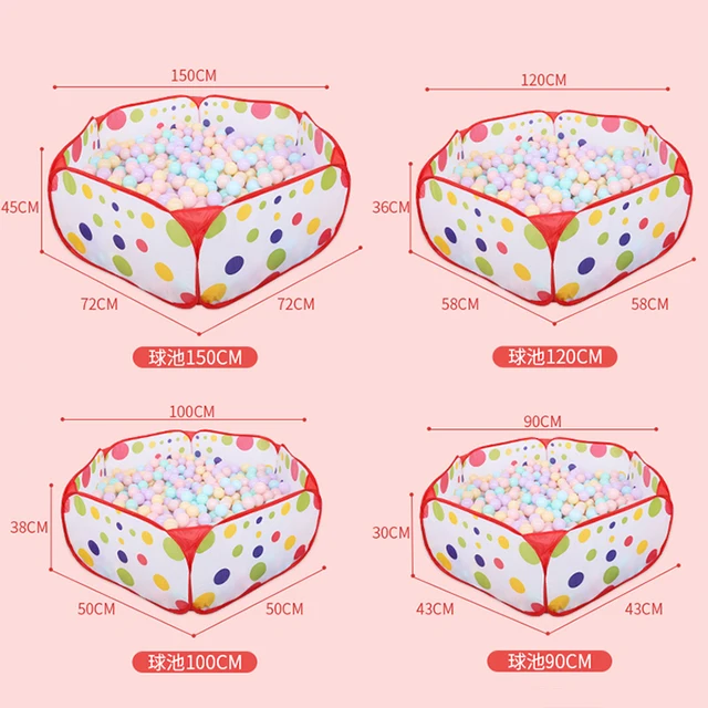 Portable Baby Ball Pool Ball Pit Pool With Basket Hoop Children's Tent Playpen Baby Park Playground Dry Pool Balls Baby Playpen 6