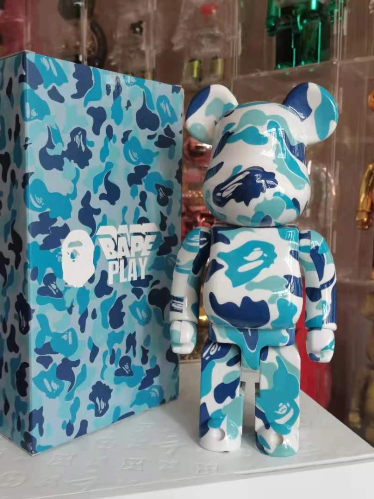 28cm BE@RBRICK 400% Knuckle Shark Camo Bape ABC Bearbrick Home Decoration  Bear Toys Chiaki Action Figures Model for Boys Gift - AliExpress