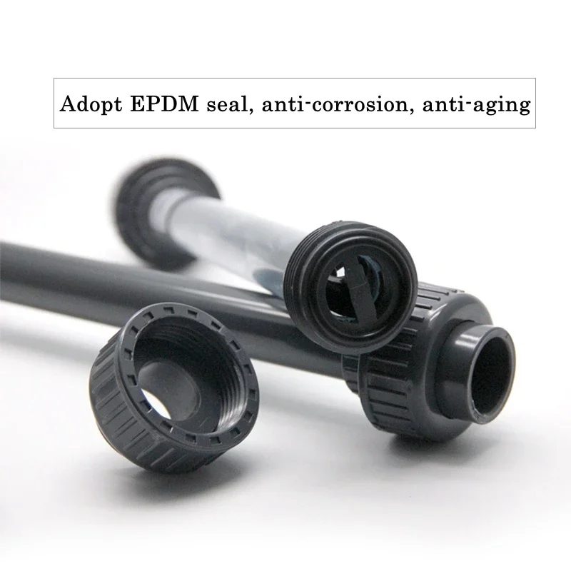 25MM PVC Helical Static Mixers Grey/Clear PVC Pipe Mixer Plastic Dosing Liquid Union SK Type Static Mixer