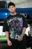 YA Trendy Brand Oversized T-shirt Street Leisure  Breathable Large Material Tshirt Animation Graphic Tee Short Sleeve Top 3