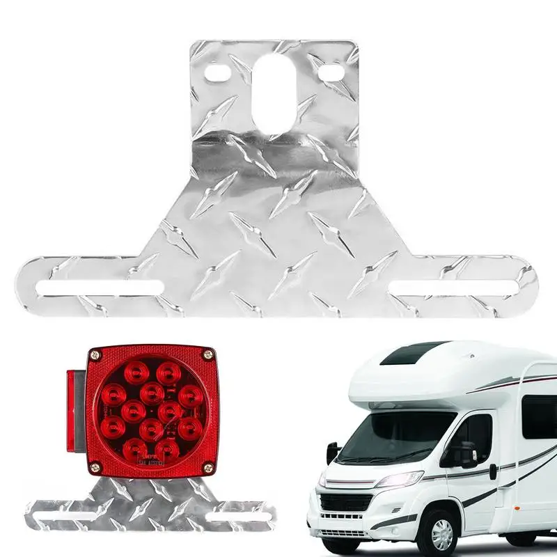

Trailer License Plate Light Bracket Aluminum Alloy License Plate Holder Easy To Install Simple License Plate Frame For Truck