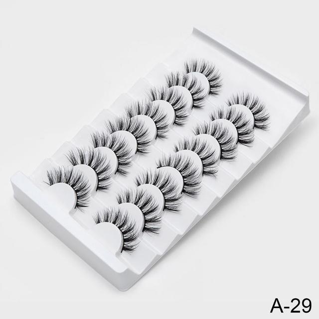 8 pairs 3D Mink Lashes Natural False Eyelashes Dramatic Volume Fake Lashes Makeup Eyelash Extension Silk Eyelashes
