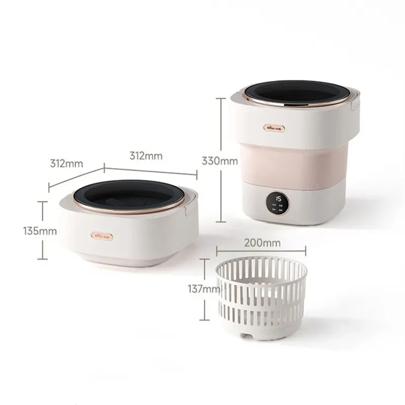 Bear Washing Machine Underwear Mini Portable Washing Machine 8.5 Liter Capacity Portable Clothes and Centrifuged