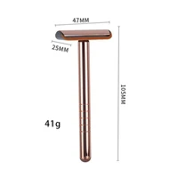 Whityle 03T New Design Innovate Safety Razor Double Edge Blade Aluminum Alloy Shaving Razor With Lubrication Strip For Men Women 2