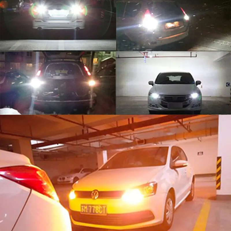 2pcs LED Car Bulbs 1156 BA15S P21W BAU15S PY21W 7440 W21W 3014 144smd CanBus Lamp Error Free for Car Reverse Turn Signal Light Brake Lamp