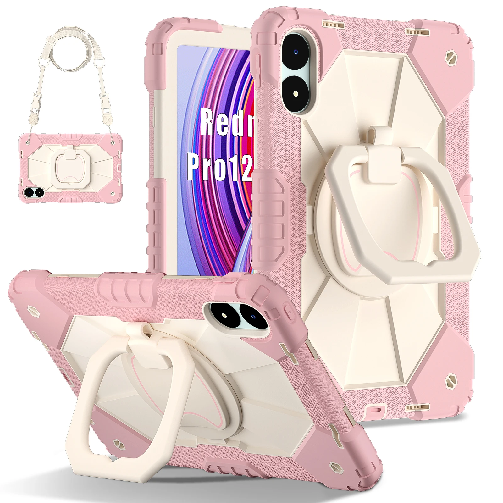 Durable Kids' Shockproof Tablet Case with Stand and Bracelet Cover
