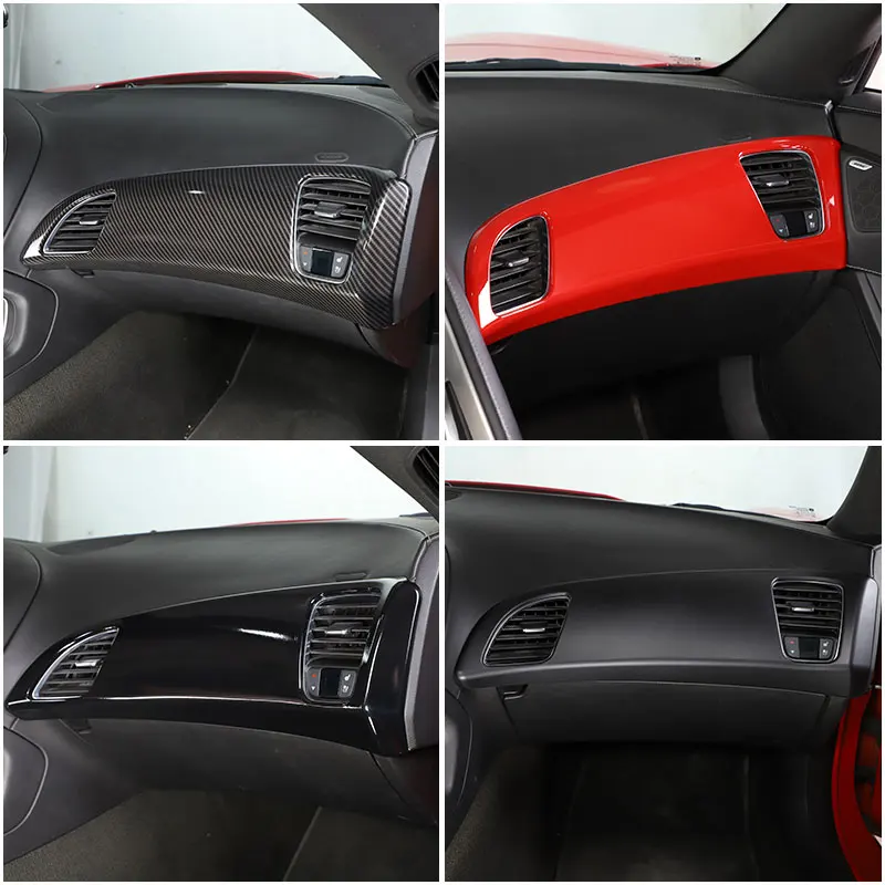

Для Chevrolet Corvette C7 14-19 ABS Матовый Черный Автомобильный Центральный контроллер приборной панели co-pilot рамка для воздуховыпускного отверстия отд...