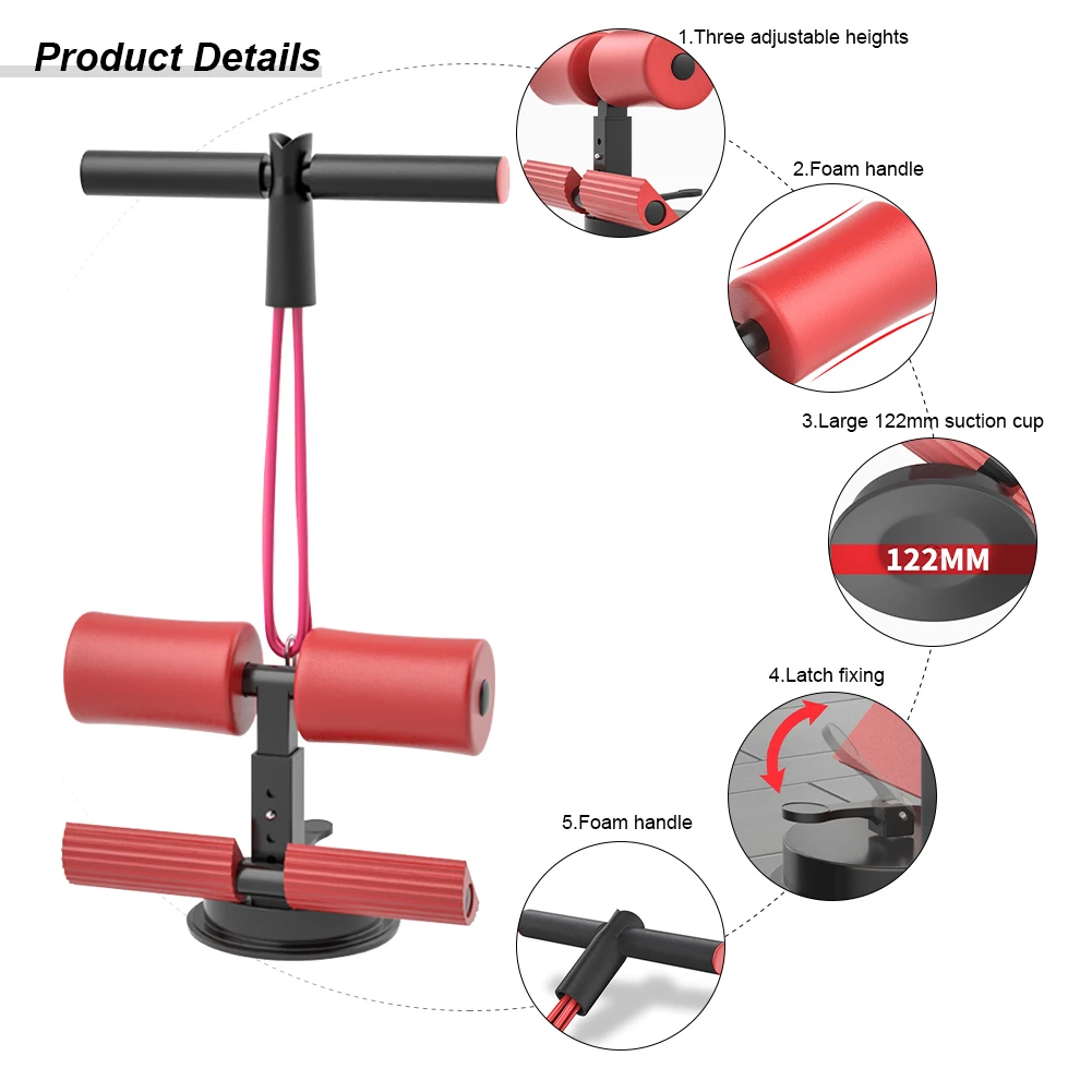 Multifunction Yoga Pedal Puller Sit-Up Training Equipment with Elastic Band Adjustable Fitness Equipment for Abdominal Training