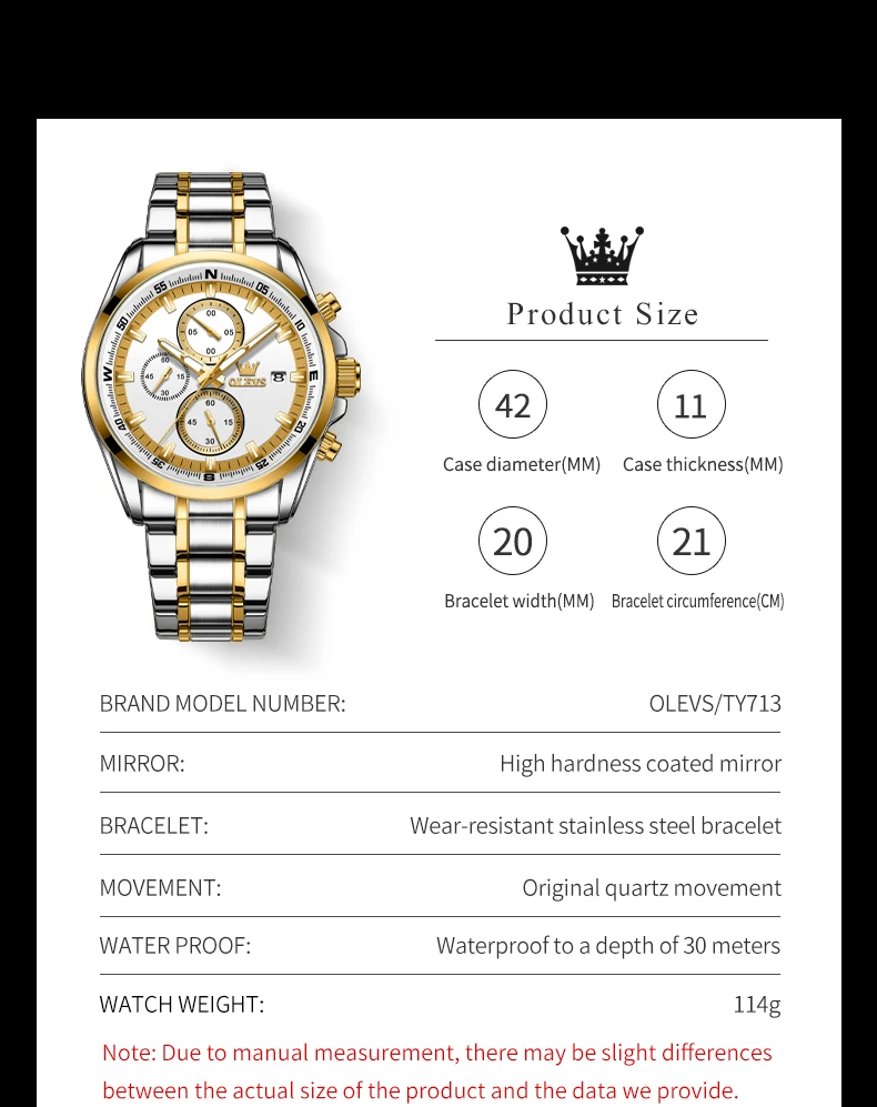 OLEVS TY713 ساعات رجالية حصرية من أفضل العلامات ال...