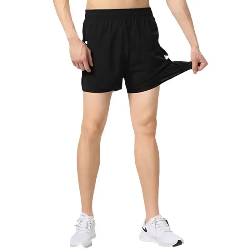 Men Swimsuit Anti-Embarrassing Double-Layer Quick-Dry Bathing Underwear Loose-Fit For Men