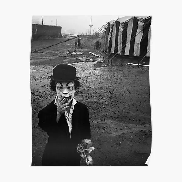 Clown Sad Clown Smoke Break Smoking C Poster Home Room Art Decorazione Divertente Pittura Murale Stampa Vintage Picture Wall No Frame