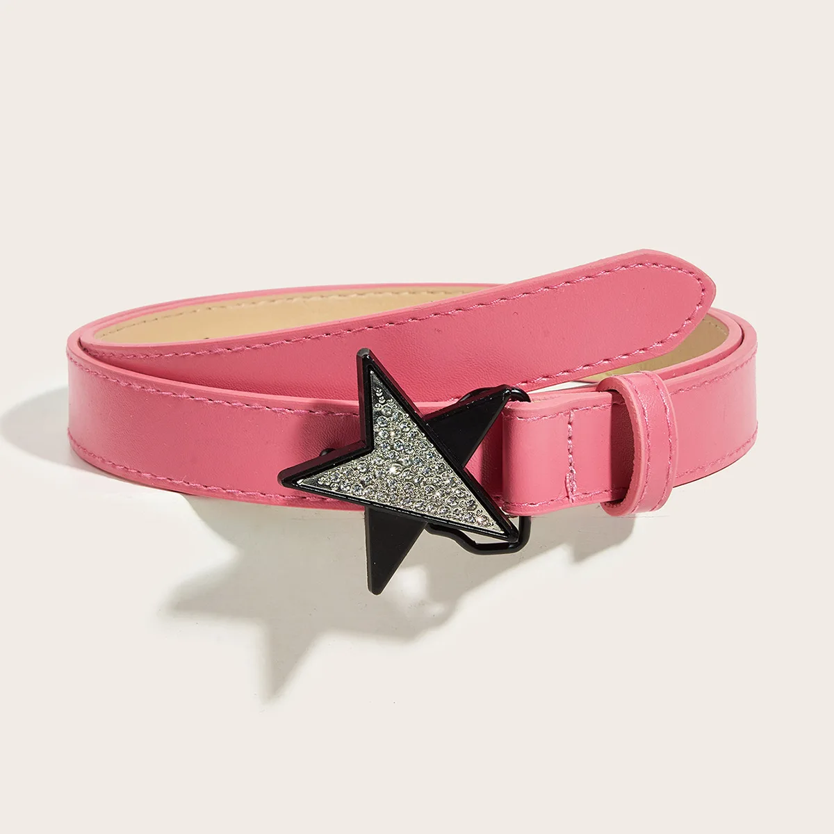 

New Minimalist and Fashionable Versatile Women's Belt with Universal Star Shaped Buckle for Adult Style Western Jeans Skirt Belt