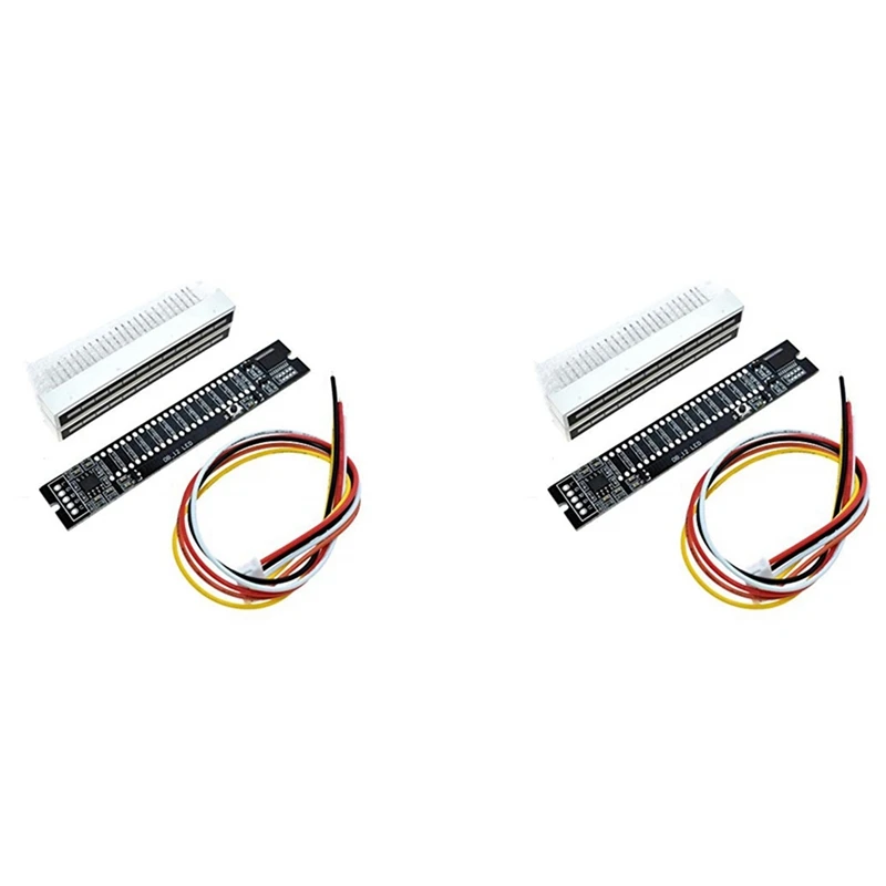 

2X Mini Dual 12 Level Indicator VU Meter Stereo Amplifier Board Adjustable Light Speed Board With AGC Mode, DIY KITS